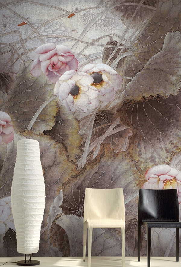 peinture sur tapisserie ancienne